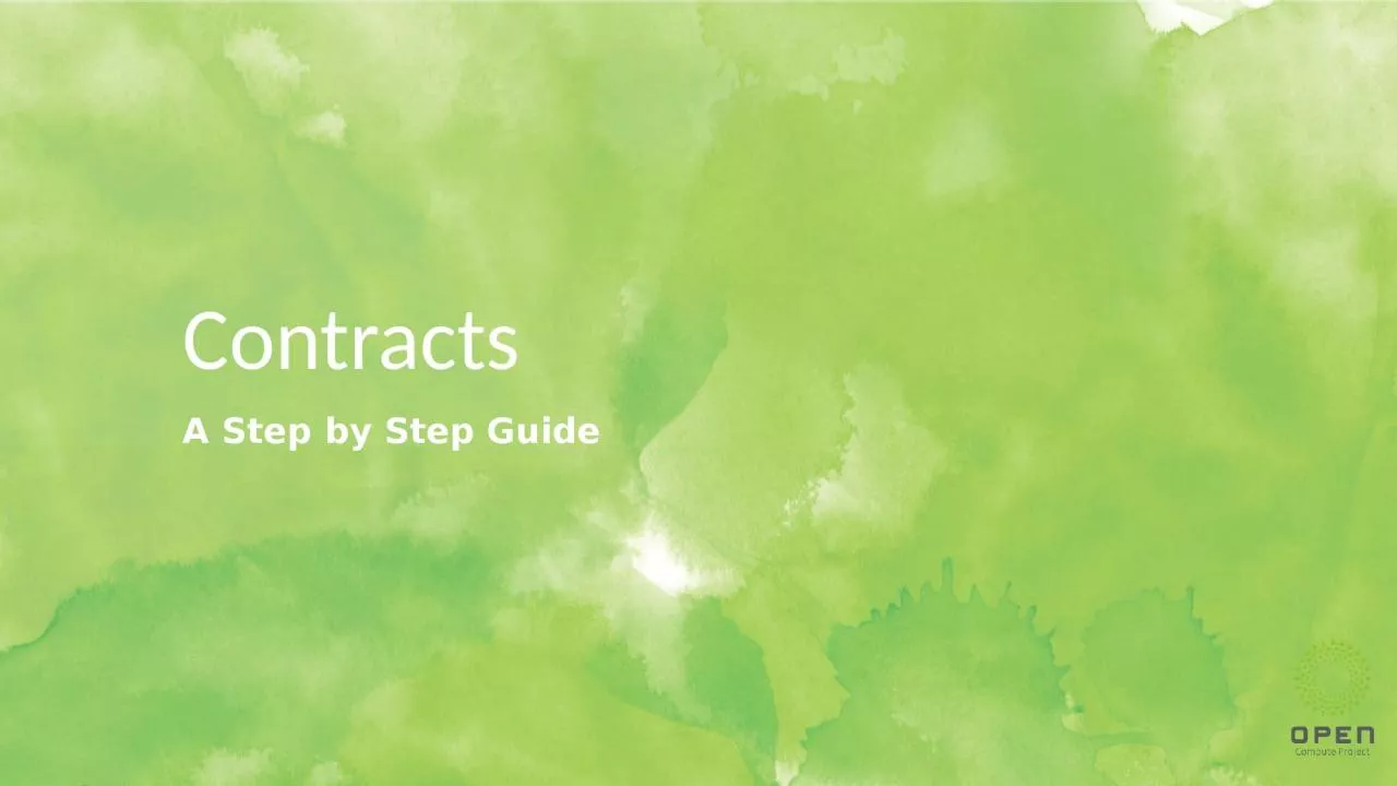 Contracts A Step by Step Guide