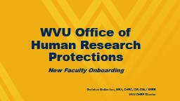 WVU Office of Human Research Protections