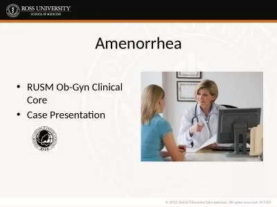 Amenorrhea RUSM Ob-Gyn Clinical Core