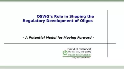 OSWG’s Role in Shaping the Regulatory Development of