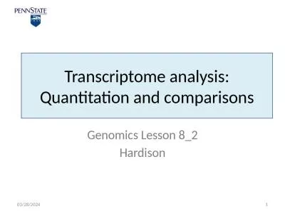 Transcriptome analysis: Quantitation and comparisons