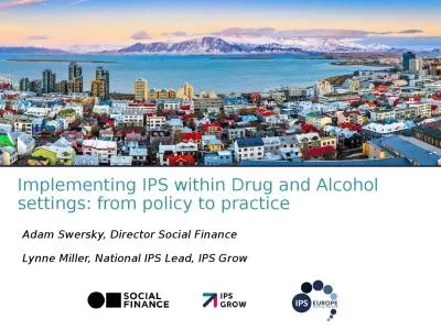Implementing IPS within Drug and Alcohol settings: from policy to practice