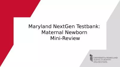 Maryland NextGen Testbank: