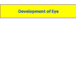 PPT-Development of Eye Development of the eye: