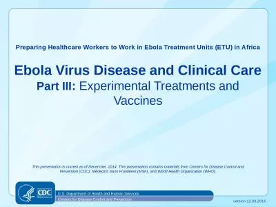 Ebola Virus Disease and