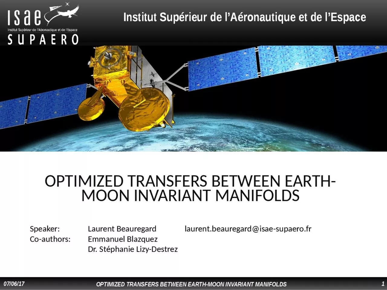 PPT-OPTIMIZED TRANSFERS BETWEEN EARTH-MOON INVARIANT MANIFOLDS