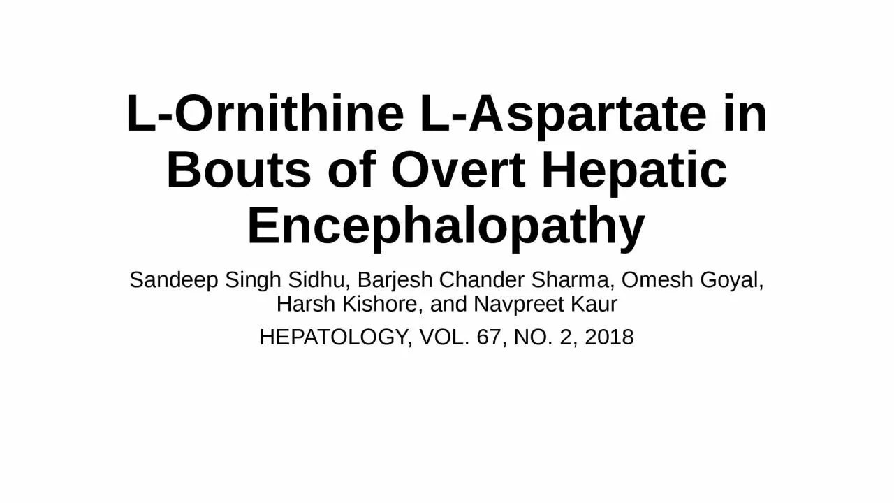 L- Ornithine  L- Aspartate
