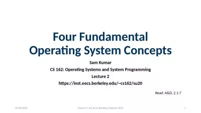 Four Fundamental Operating System Concepts