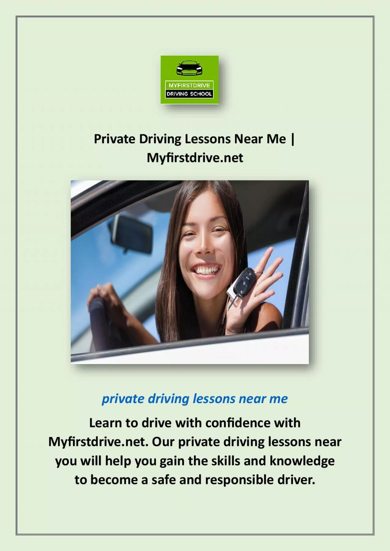 PDF-Private Driving Lessons Near Me | Myfirstdrive.net