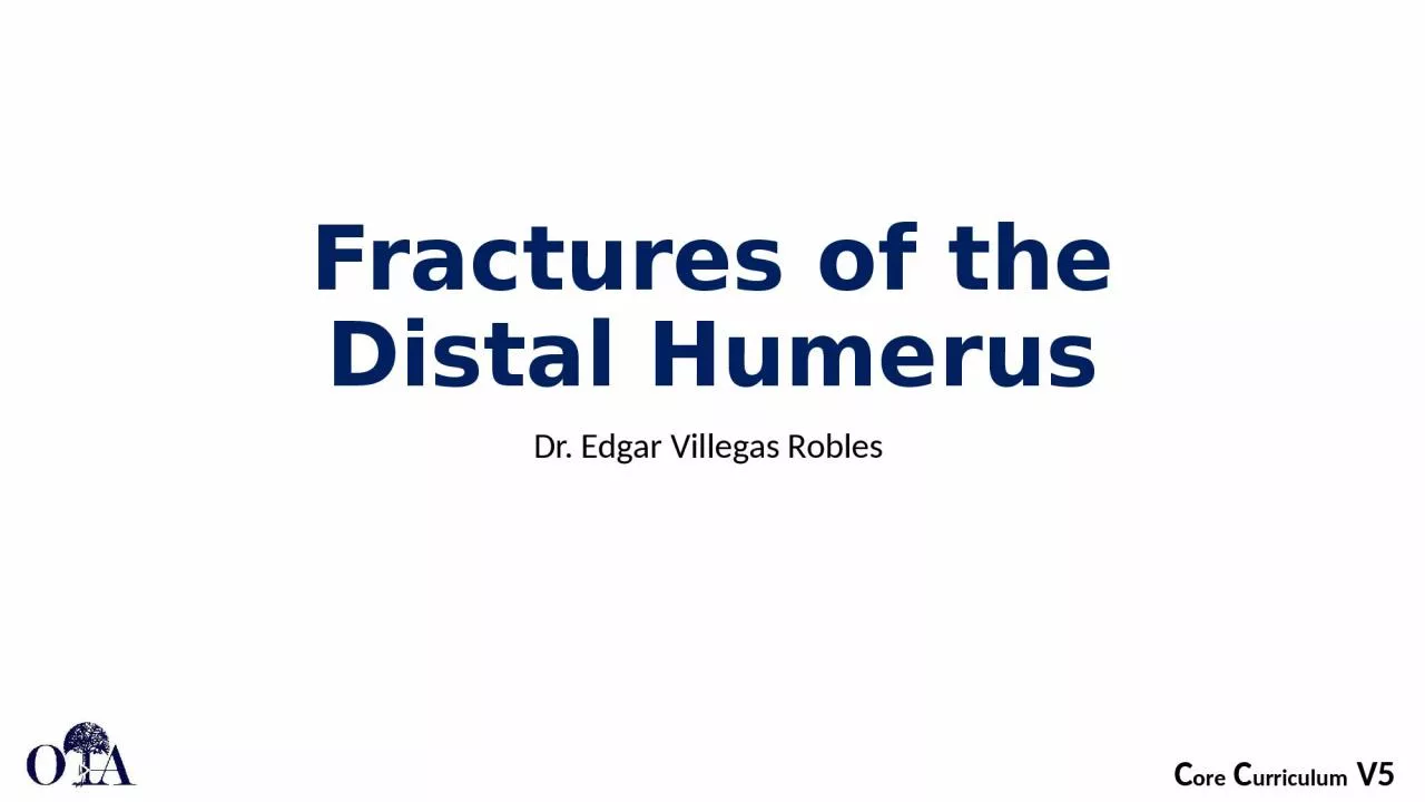 PPT-Fractures of the Distal Humerus