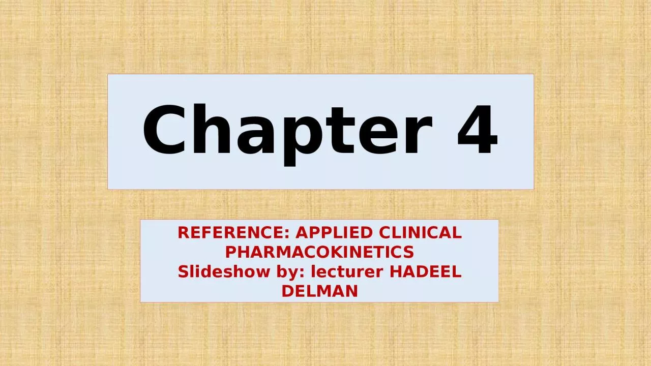 PPT-Chapter 4 REFERENCE: APPLIED