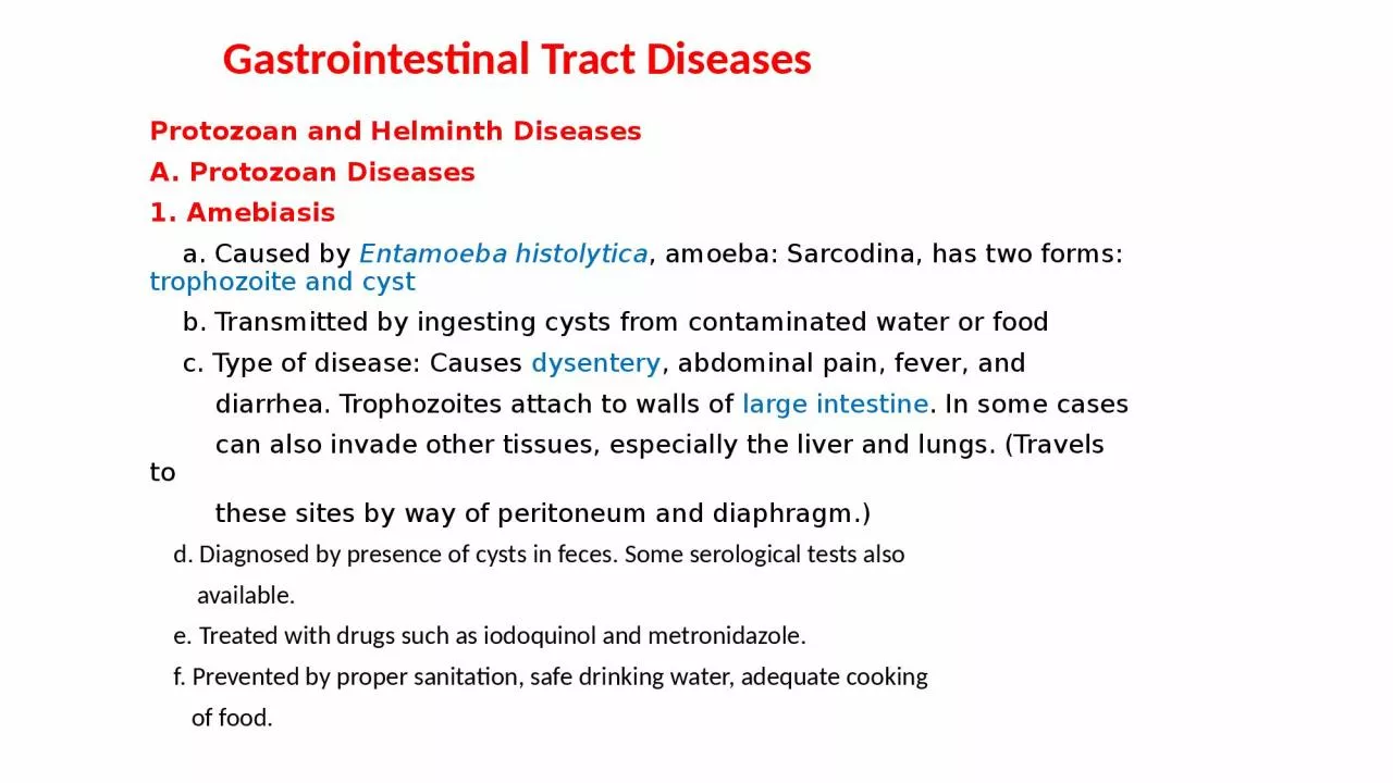 PPT-Protozoan and Helminth Diseases