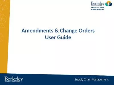 Amendments & Change Orders