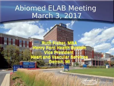 Abiomed  ELAB Meeting  March 3, 2017