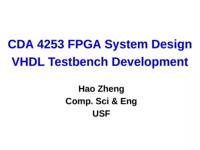 CDA 4253 FPGA System Design