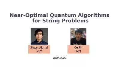 Near-Optimal Quantum Algorithms