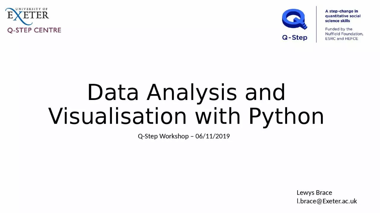 PPT-Data Analysis and Visualisation with Python