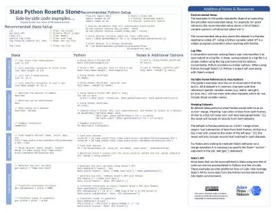 Stata Python Rosetta Stone