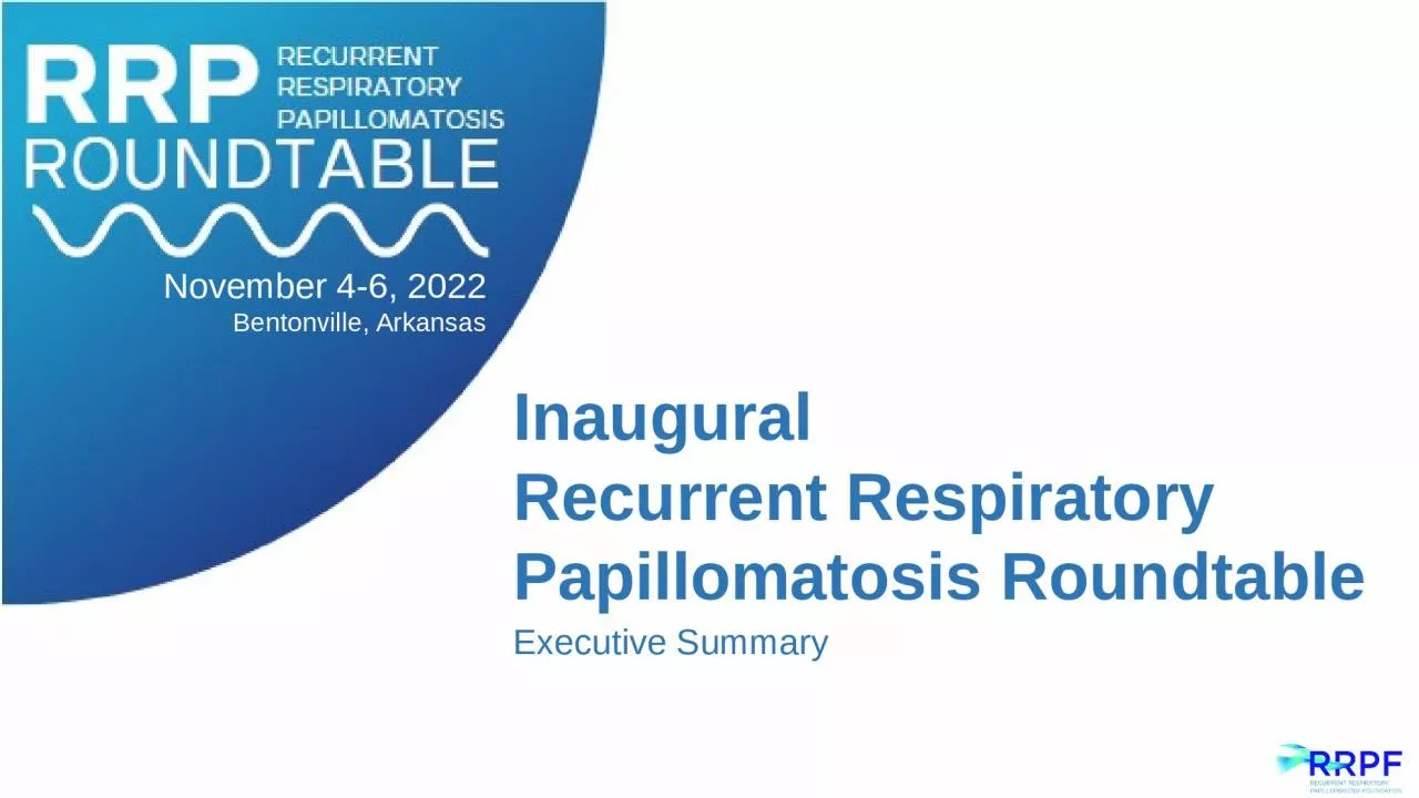 PPT-Inaugural Recurrent Respiratory 