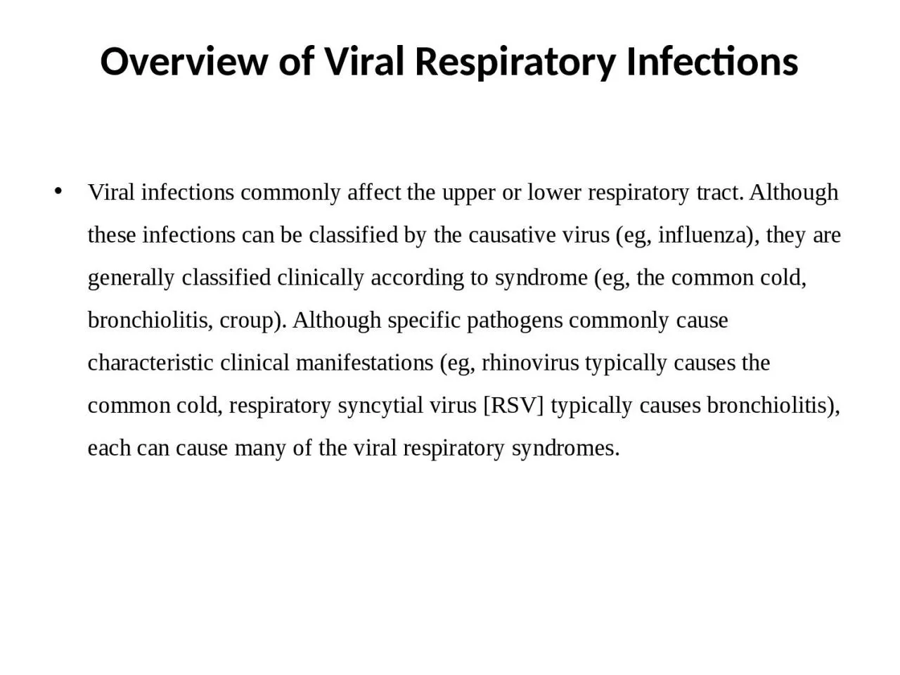 PPT-Overview of Viral Respiratory Infections