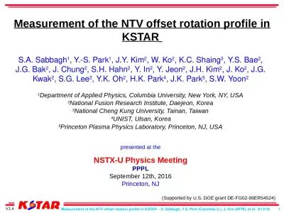 Measurement of the NTV offset rotation profile in