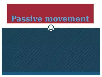 Passive movement D efinition