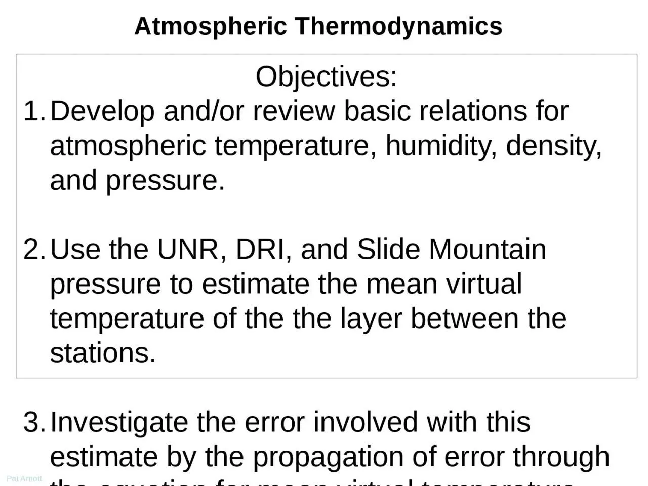 PPT-Atmospheric Thermodynamics