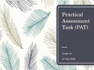 Practical Assessment Task (PAT)