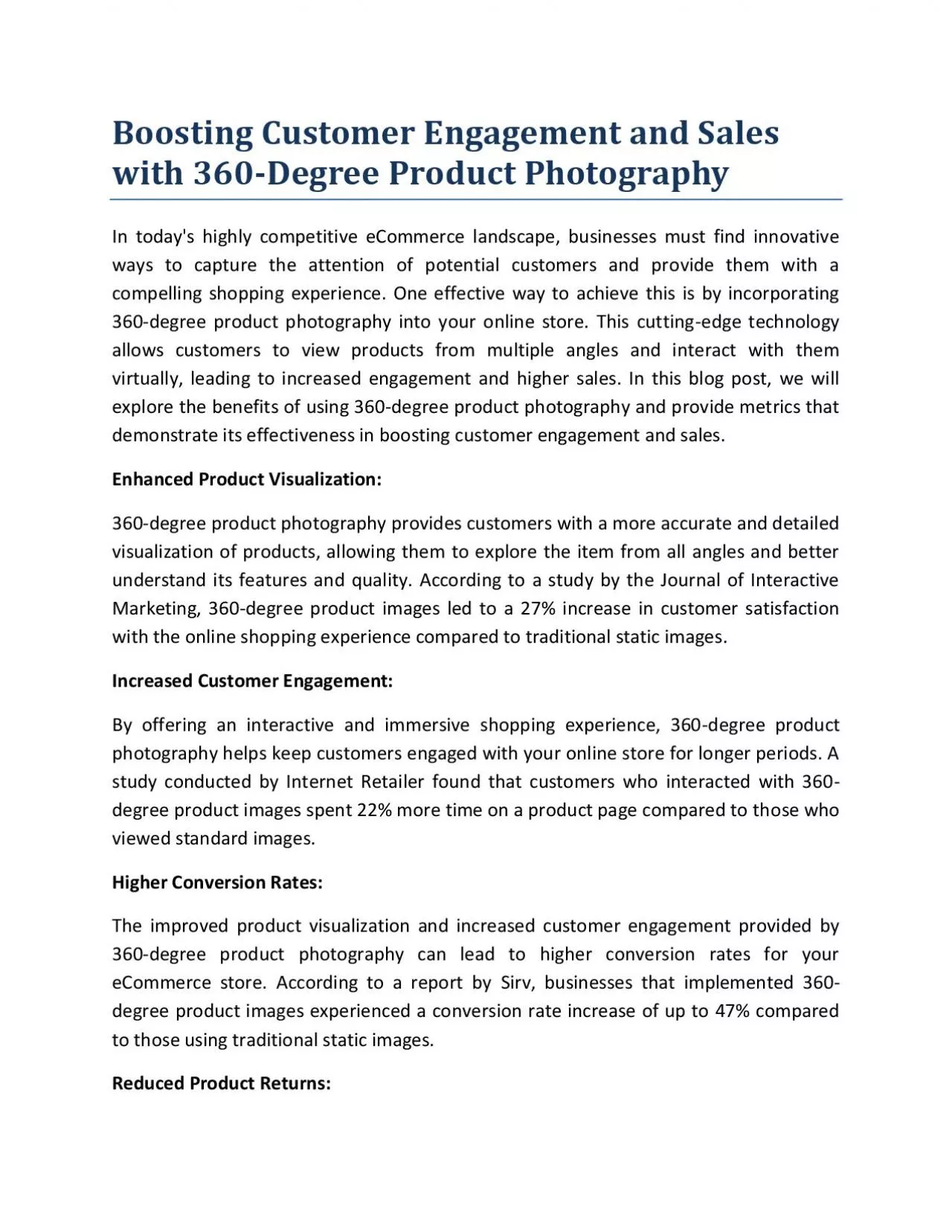 PDF-Boosting Customer Engagement and Sales with 360-Degree Product Photography