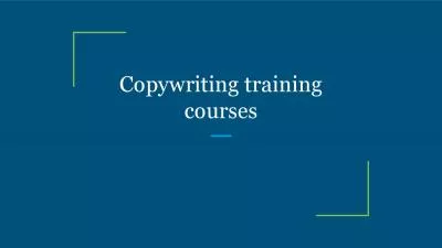 Copywriting training courses