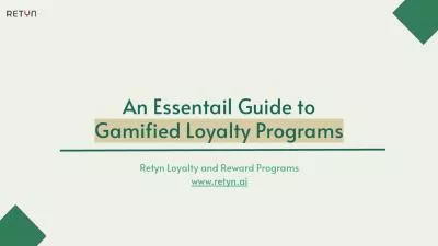 Gamified Loyalty Programs: An Overview