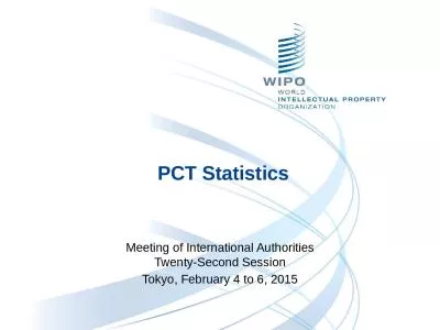 PCT Statistics Meeting of International Authorities