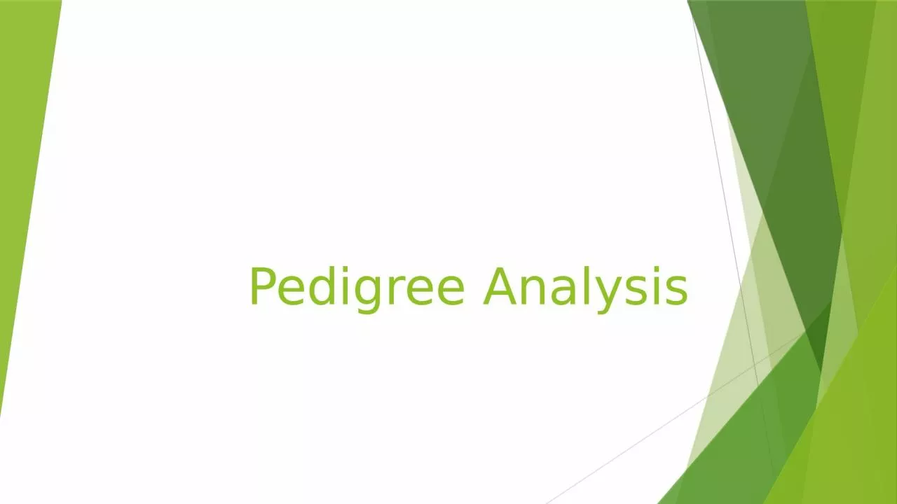 PPT-Pedigree Analysis Pedigree