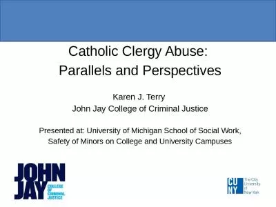 Catholic Clergy Abuse:  Parallels and Perspectives