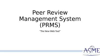 Peer Review Management System (PRMS)