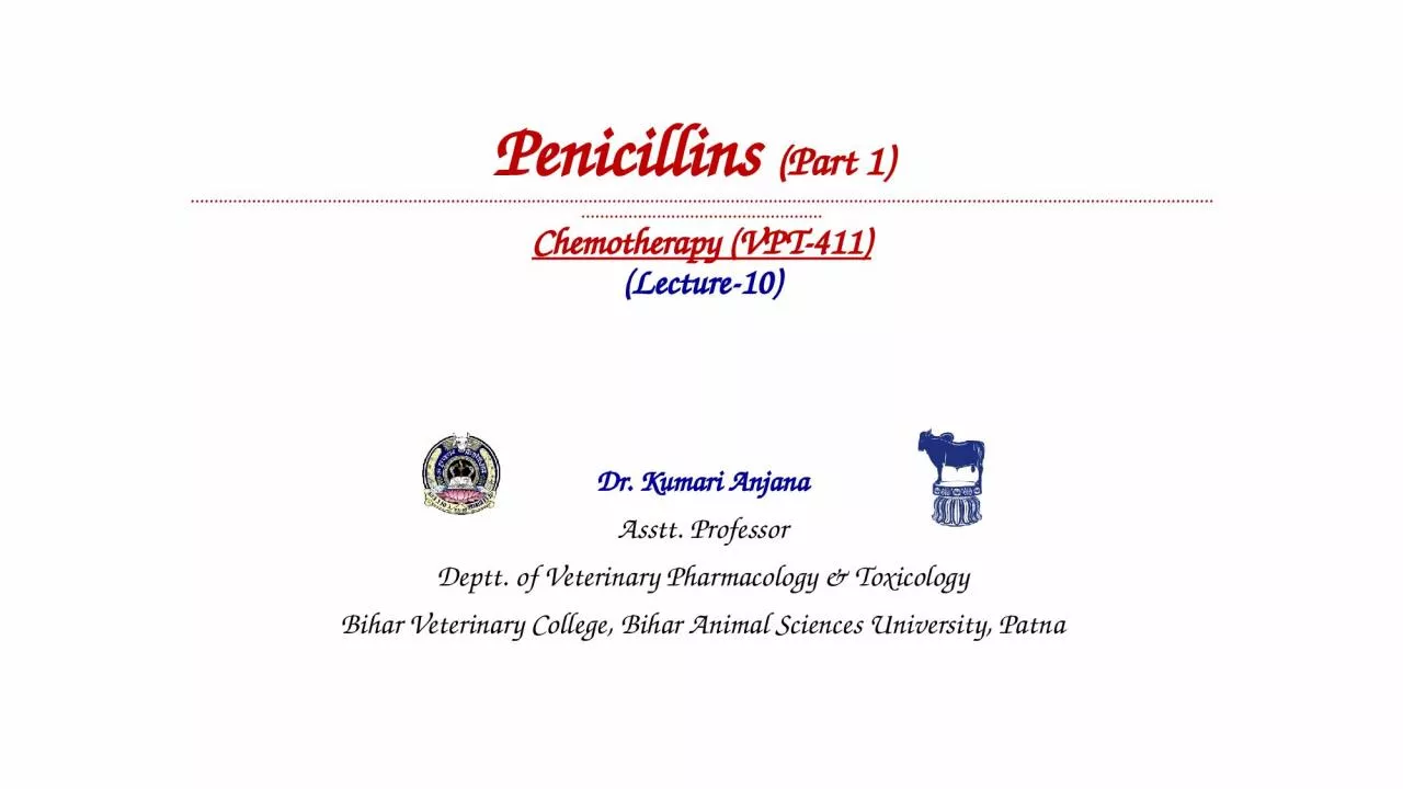 Penicillins   ( Part 1)