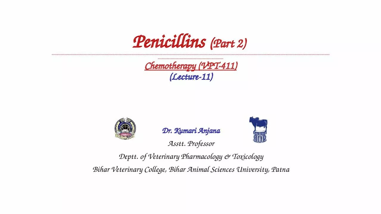 Penicillins   ( Part 2)