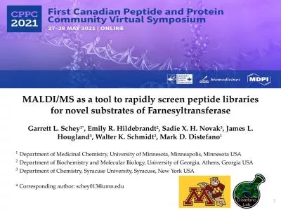 MALDI/MS as a tool to rapidly screen peptide libraries for novel substrates of Farnesyltransferase