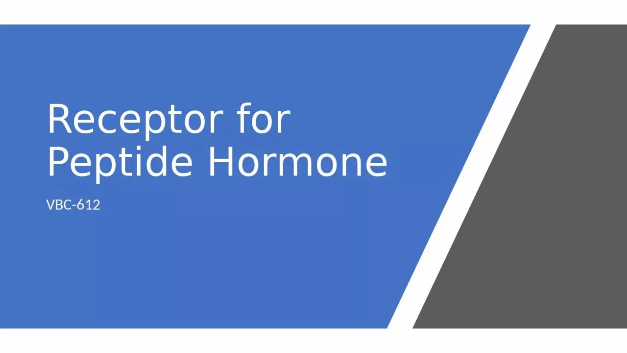 PPT-Receptor for Peptide Hormone