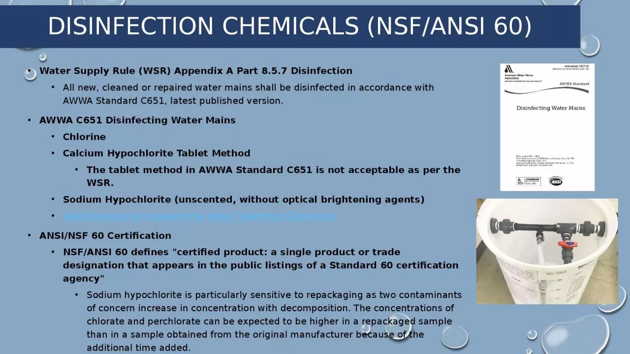 PPT-Disinfection chemicals (NSF/ANSI 60)