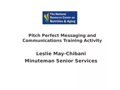 Pitch Perfect Messaging and Communications Training Activity