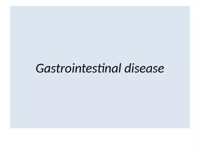 Gastrointestinal disease