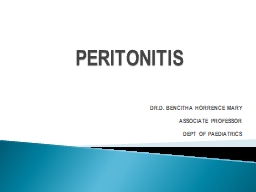 PERITONITIS DR.D. BENCITHA