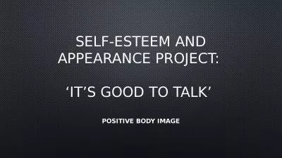 Self-esteem and appearance project
