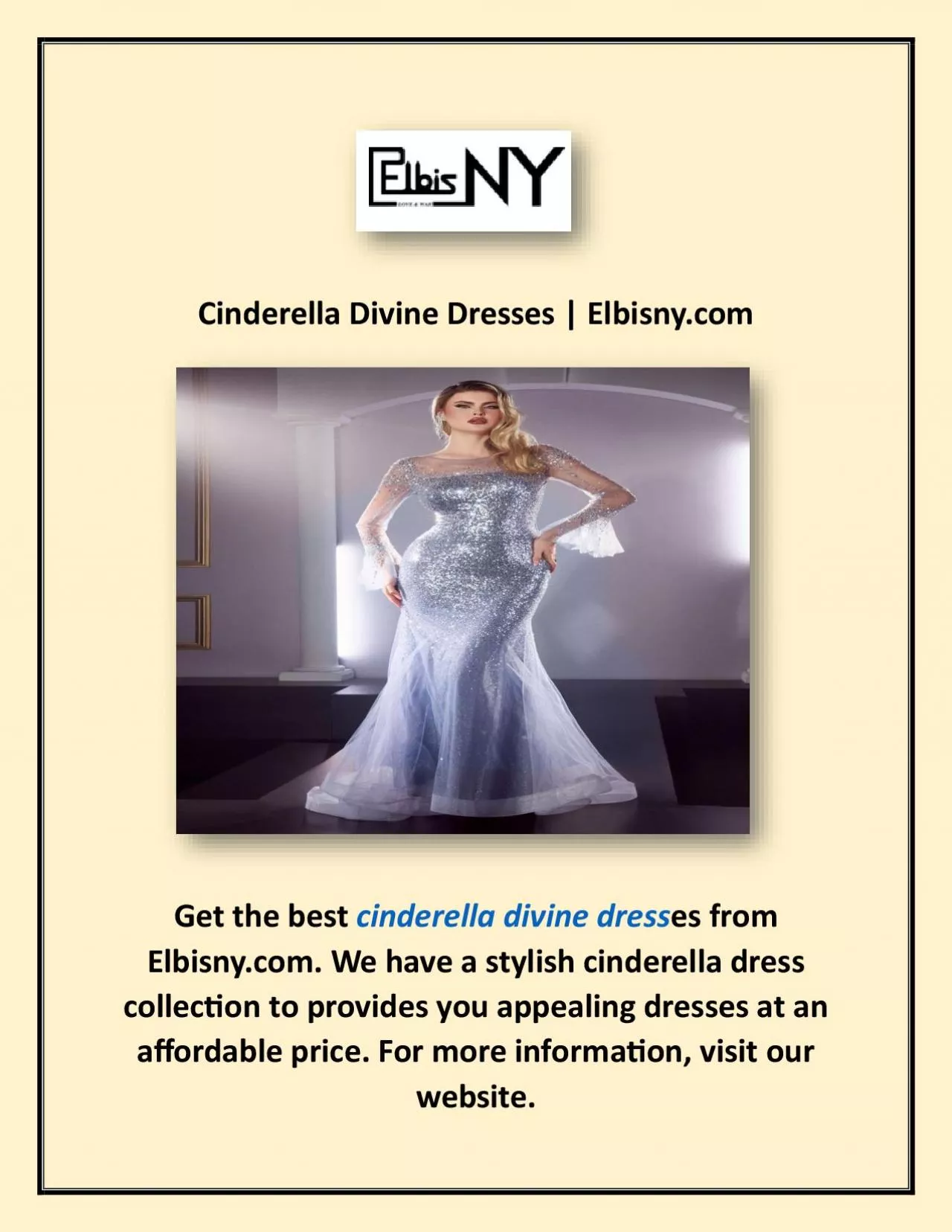 PDF-Cinderella Divine Dress | Elbisny.com