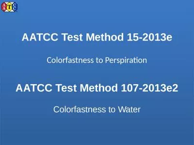 AATCC Test Method 15-2013e