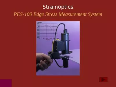 Strainoptics PES-100 Edge Stress Measurement System