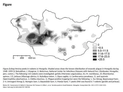 Figure Figure.&nbsp;Yersina pestis in rodents in Mongolia. Shaded areas show the known