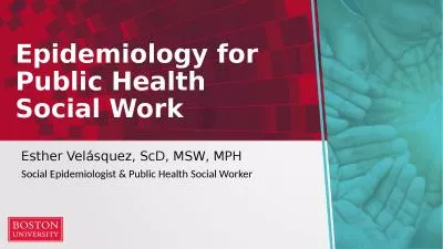 Epidemiology for Public Health Social Work