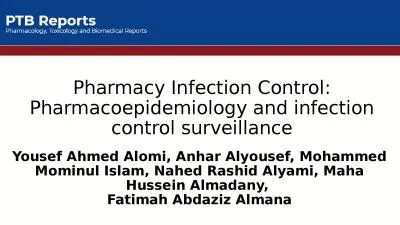 Pharmacy Infection Control: Pharmacoepidemiology and infection control surveillance